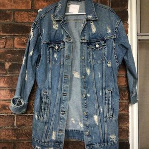 Distressed Denim Jacket, size small